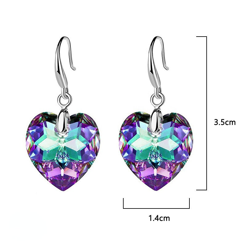 Wholesale Ocean Star Heart Glass Earrings